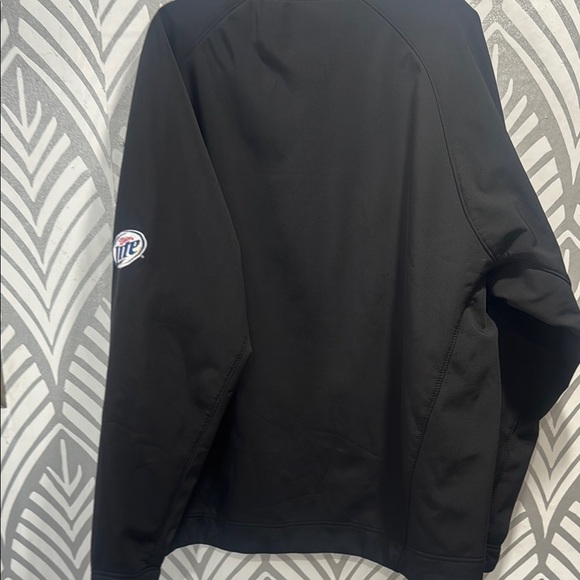 Black Green Bay Packers Performance Jacket with Full-Length Zipper - Picture 6 of 7